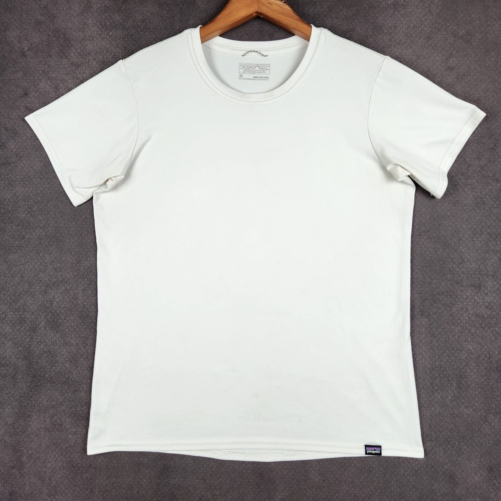 Patagonia Capilene Cool Daily Shirt Womens Medium White Short Sleeve Crew Neck